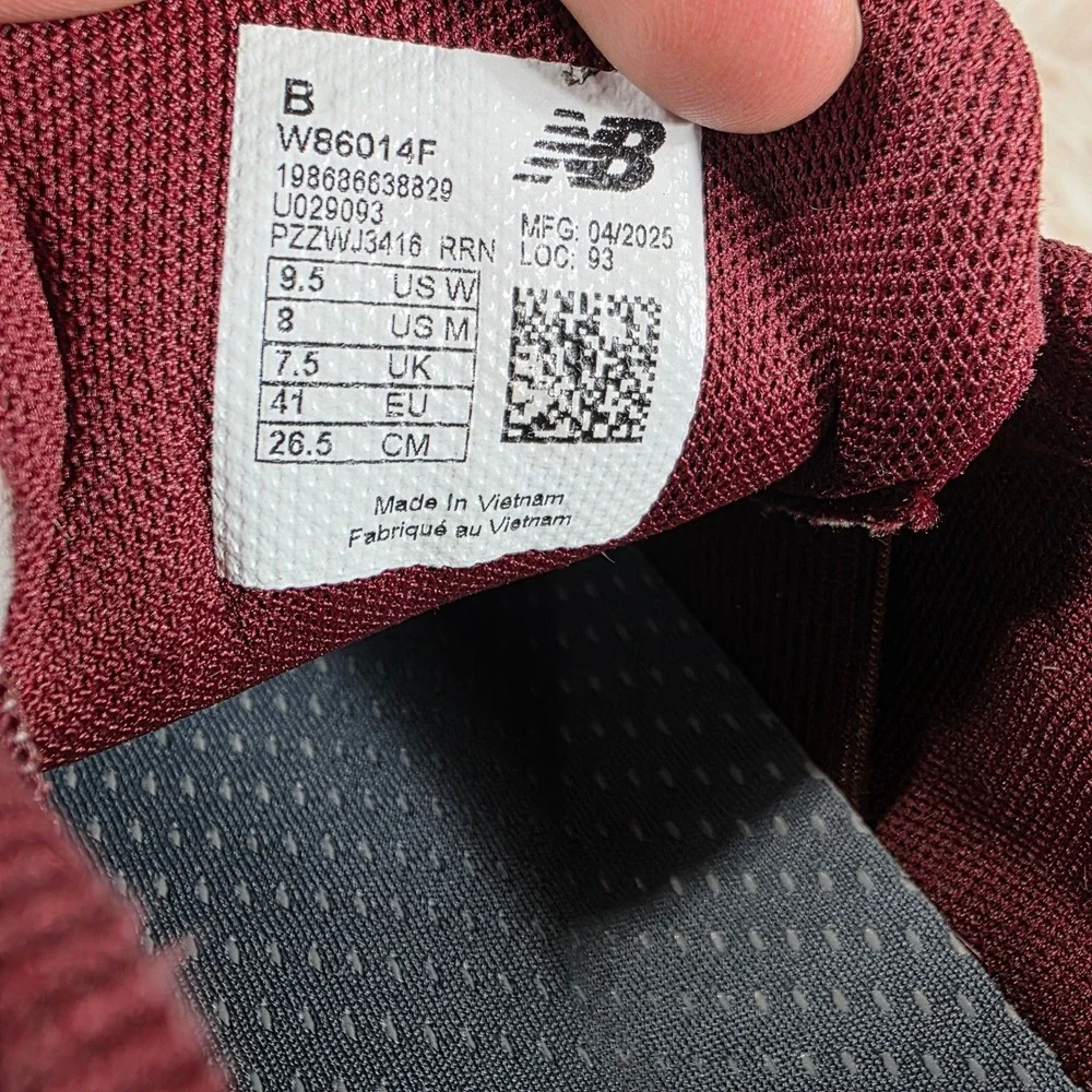 New Balance Fresh Foam X 860v14 Womens 9.5 Burgundy Stability Running W86014F